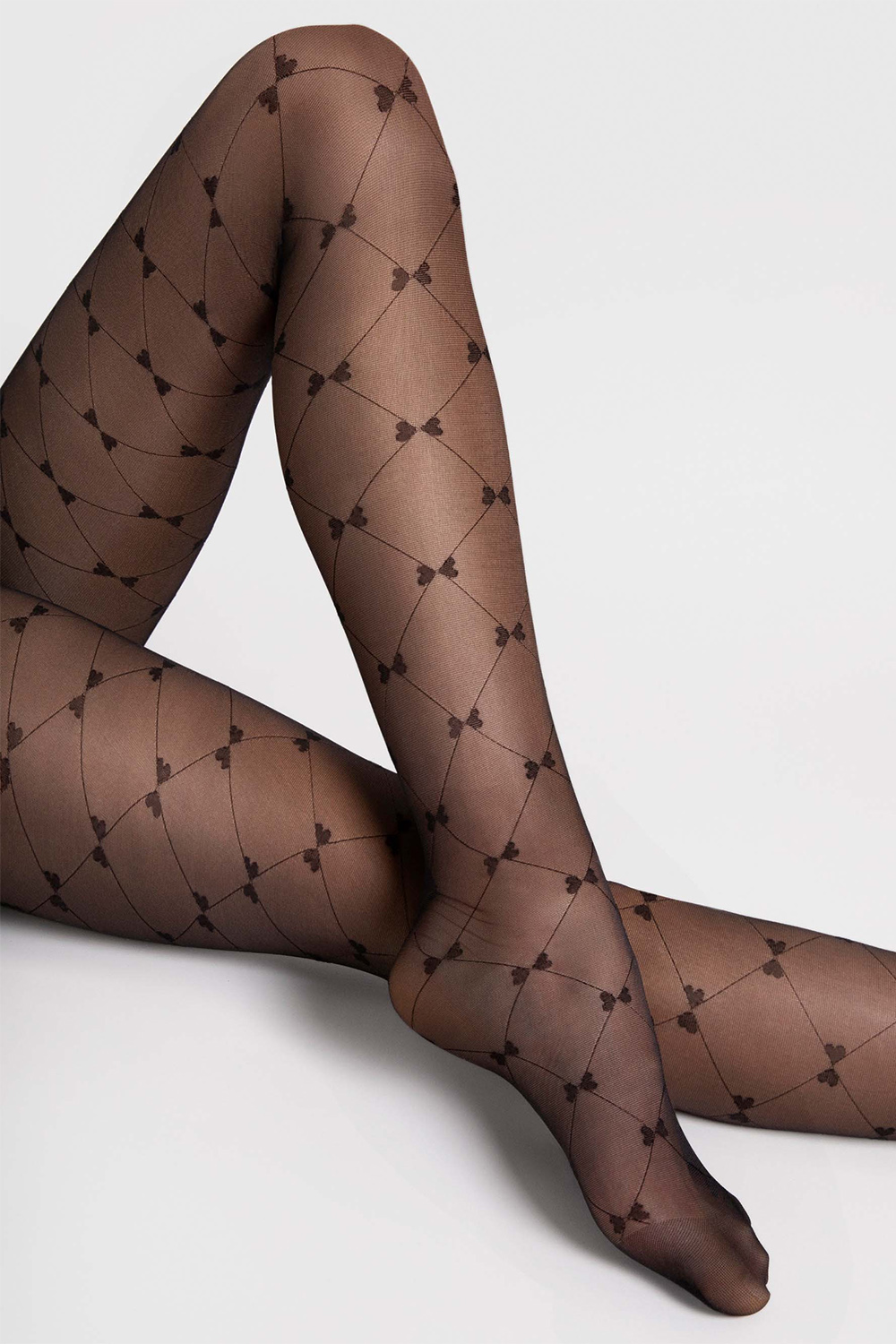 Dámské punčochy Fiore Ribbon 20 DEN G6119 Barva: Černá, Velikost: S