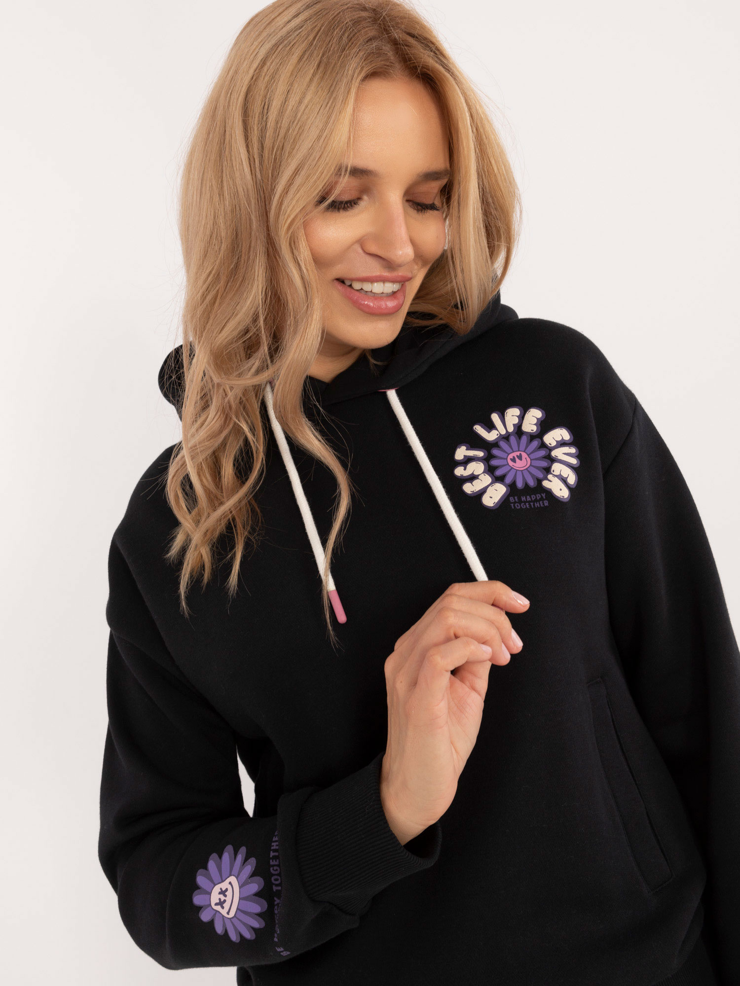 Sublevel Dámská mikina -D10600T02420I Barva: Šedá - tmavě, Velikost: XS