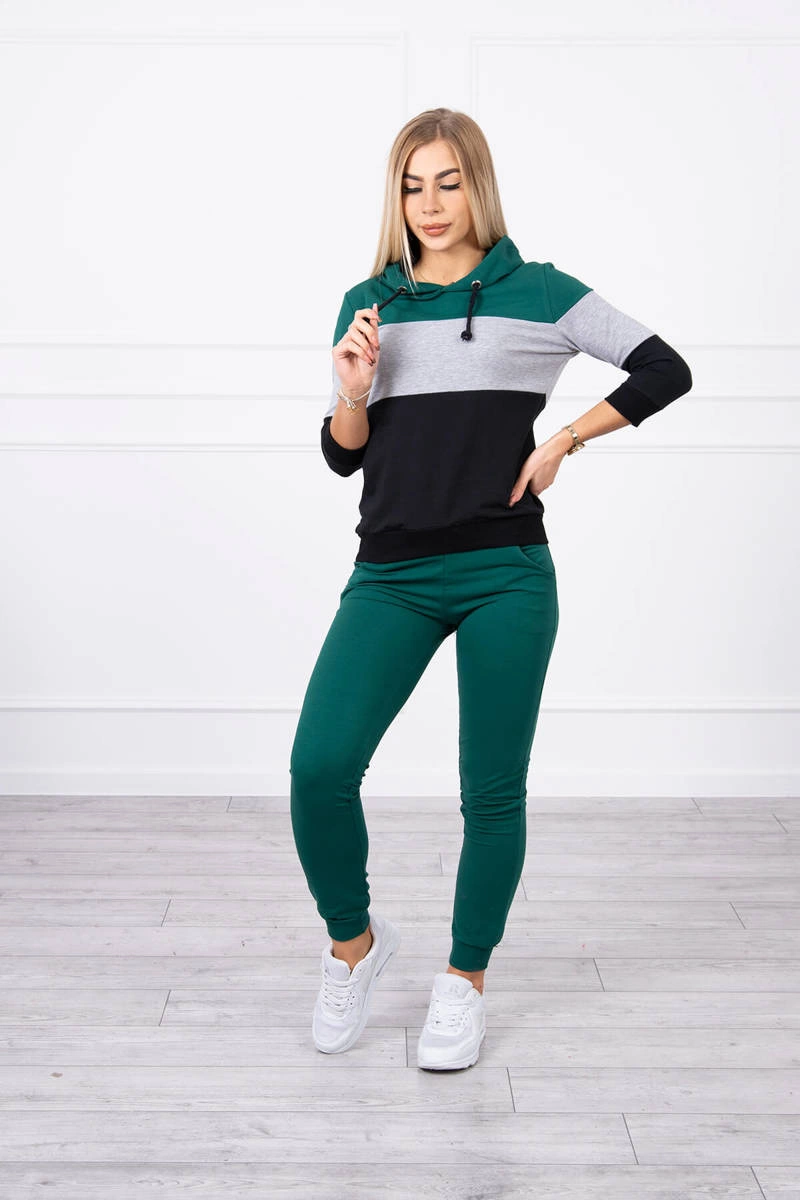 Kesi Barevná pruhovaná sada bílá+pudrově růžová Barva: Grey || Zelená, Velikost: UNI