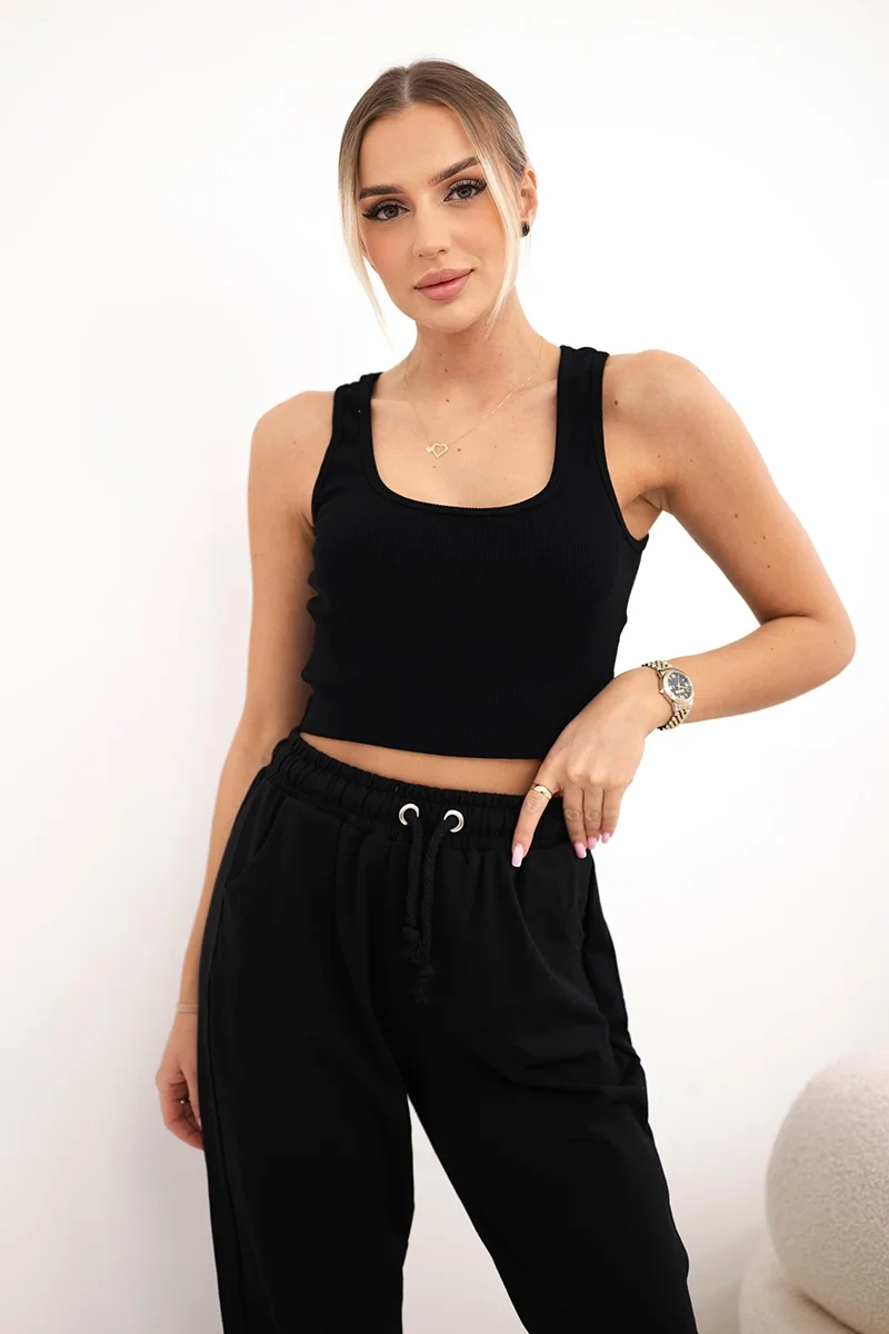 Kesi Dámská souprava Emmeline - top + tepláky Barva: Černá, Velikost: UNI