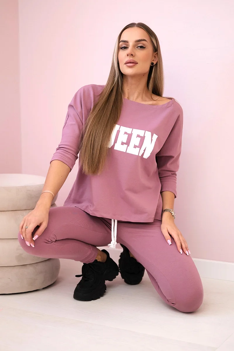 Kesi Dámská sada Queen - mikina + tepláky Barva: Tělová, Velikost: UNI