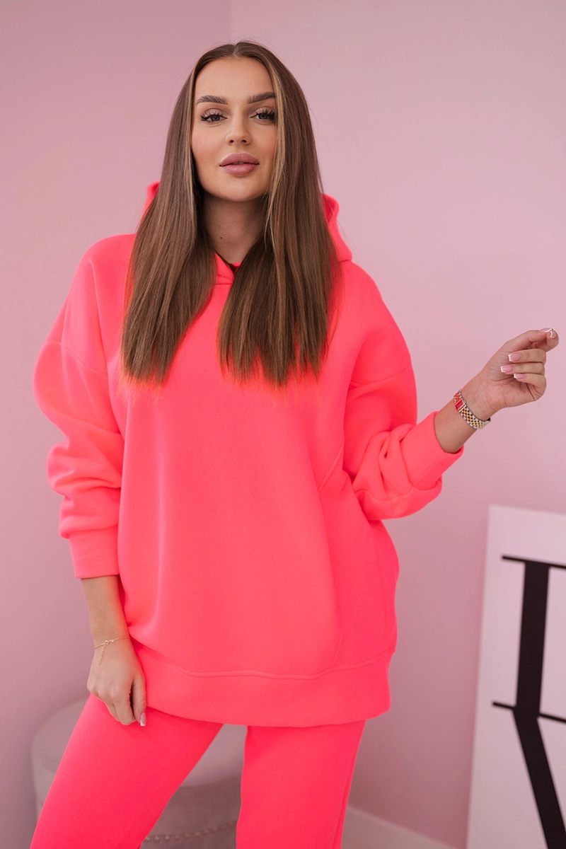 Kesi Dámská zateplená souprava Etta - mikina + tepláky Barva: Růžová - tmavě, Velikost: UNI