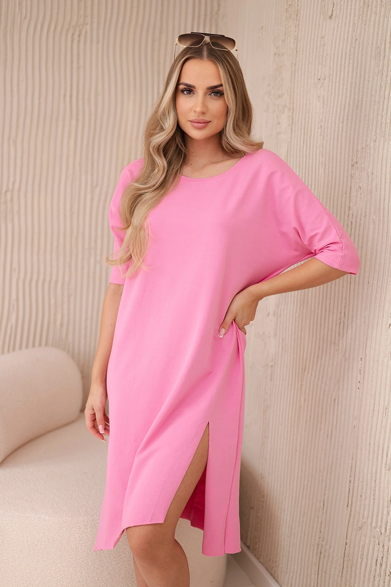 Kesi Šaty Dalena oversize Barva: Růžová - světle, Velikost: UNI