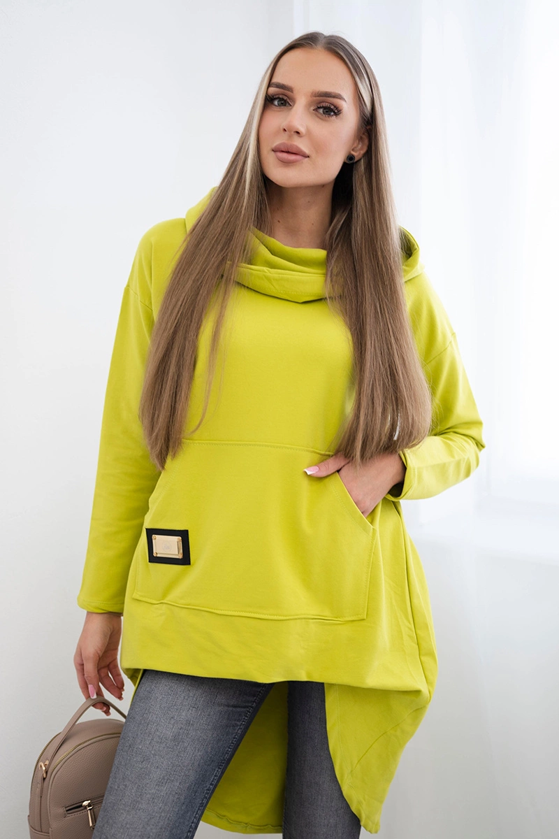 Kesi Mikina Yasmina s kapucí s dlouhými zády Barva: Žlutá, Velikost: UNI