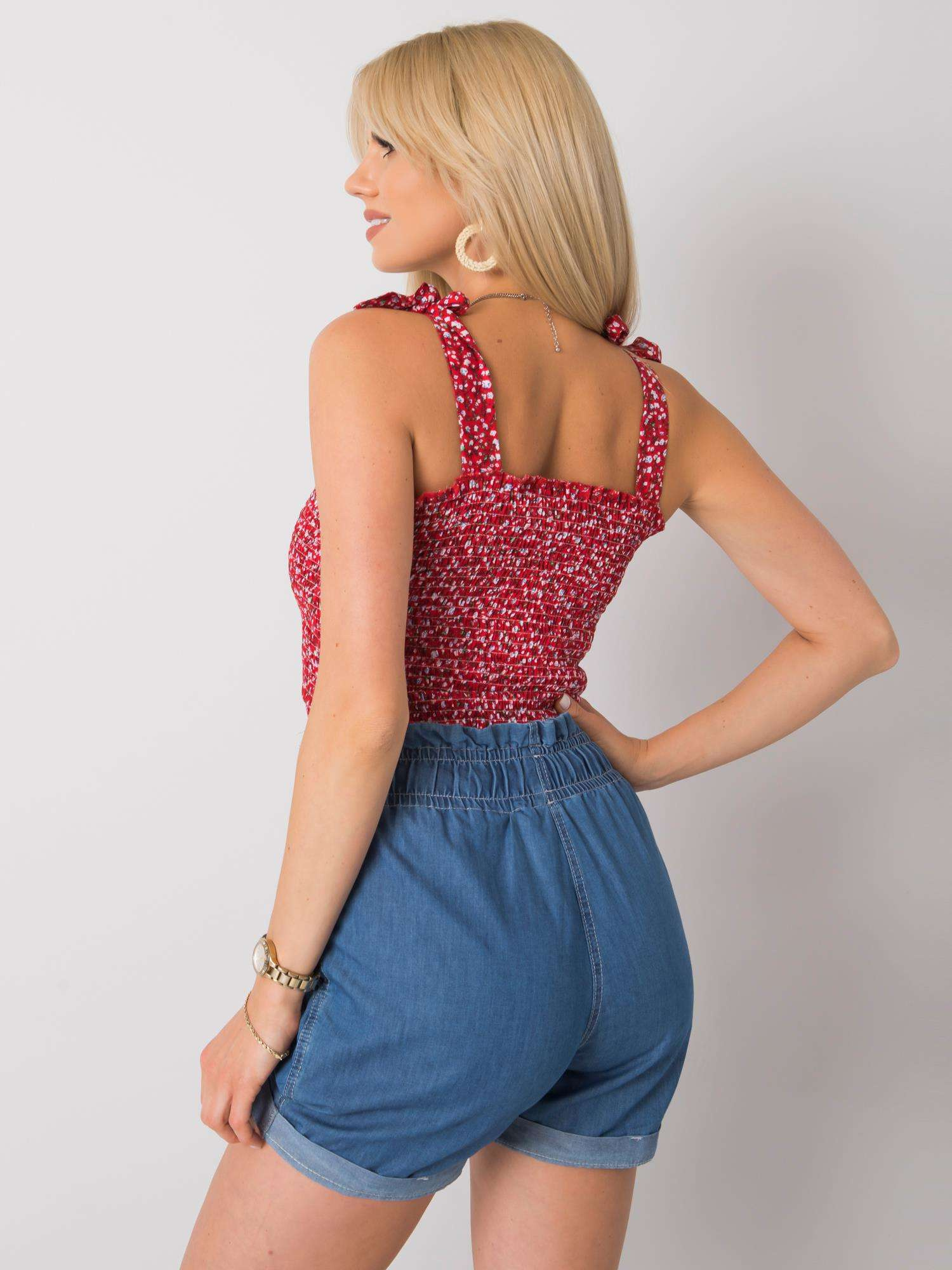 RUE PARIS Tílko RO-TP-2510-1.29P Barva: Červená, Velikost: M