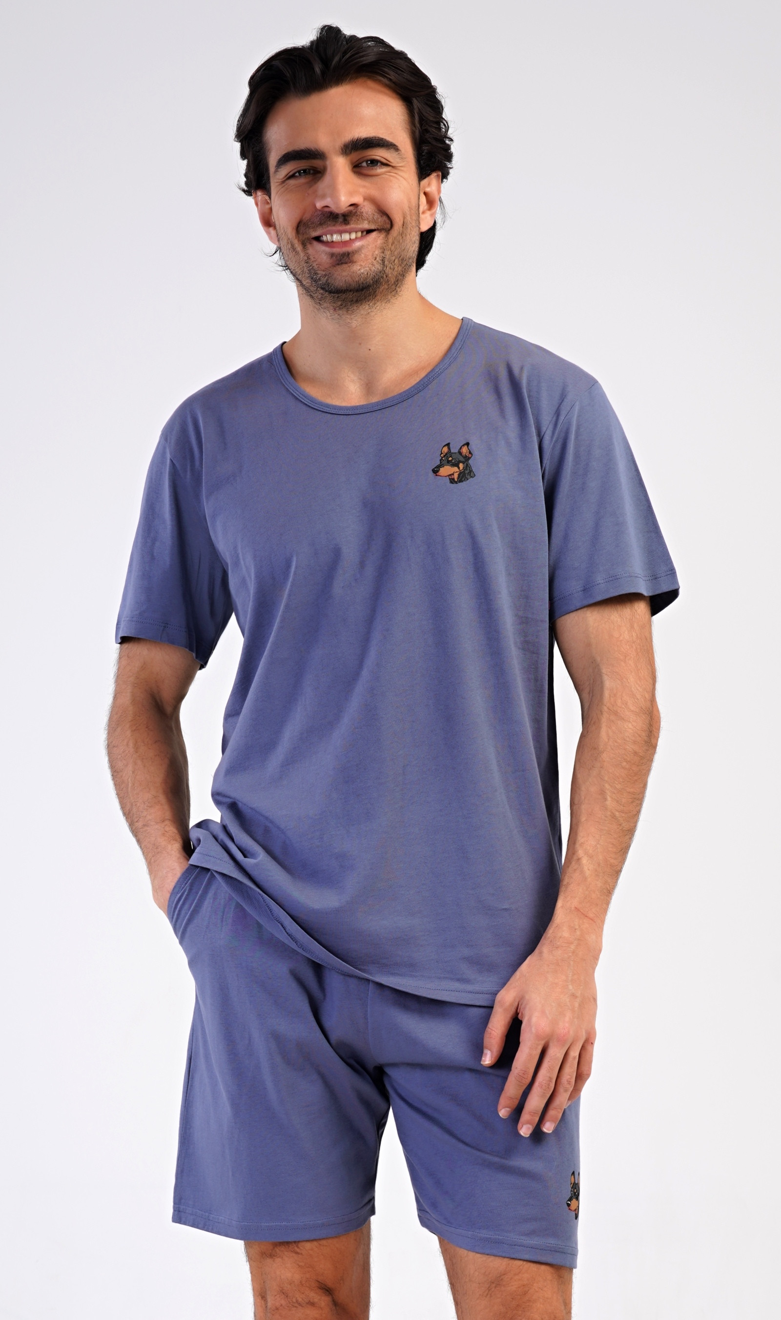 Vienetta MAN Pánské pyžamo šortky Pes