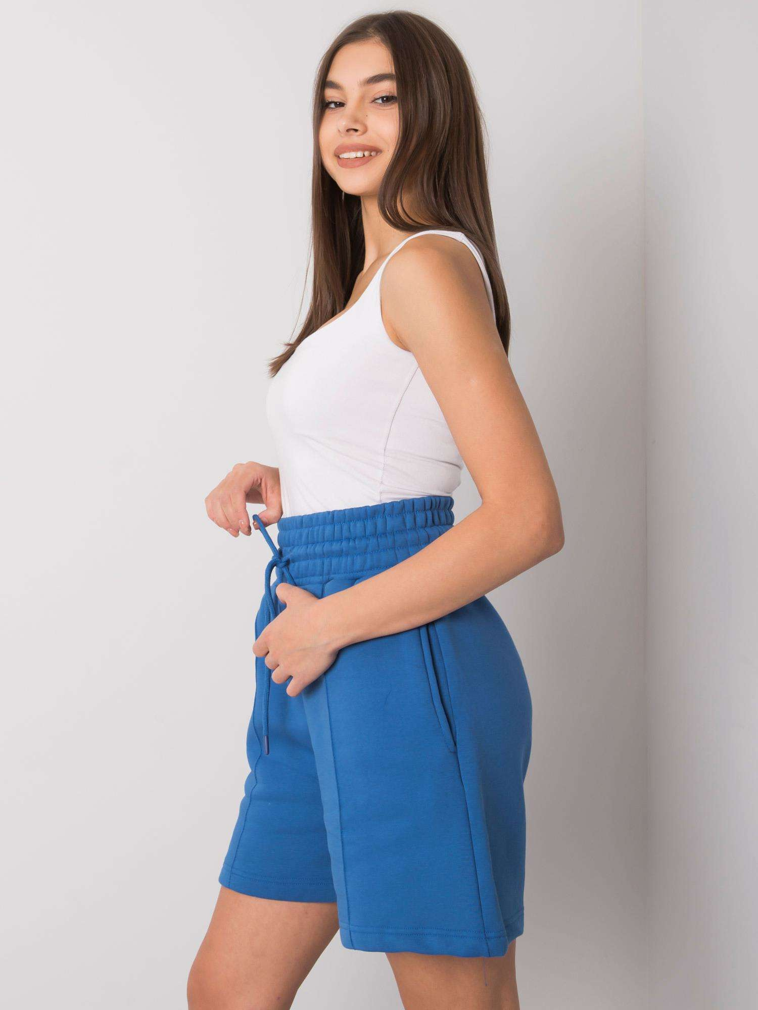 BASIC FEEL GOOD Šortky -RV-SN-6992-1.84 Barva: Modrá - tmavě, Velikost: S