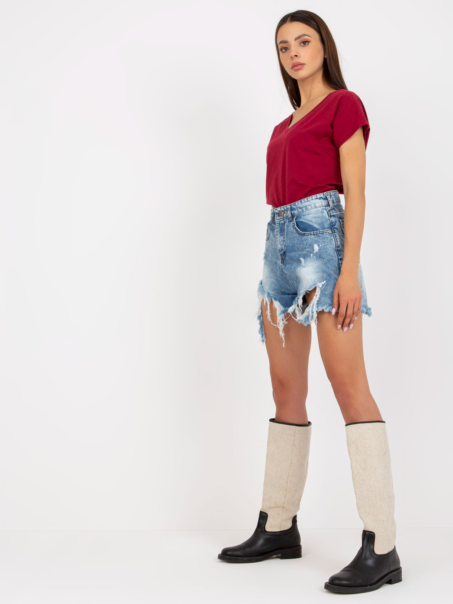 Tričko B-014.04X BASIC FEEL GOOD Barva: Bordó, Velikost: S