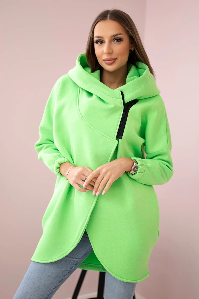 Kesi Krátká mikina Juno na zip Barva: Zelená - světle, Velikost: UNI