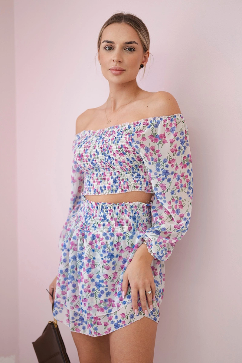 Kesi Dámská sada Amara - top + sukně Barva: Béžová, Velikost: UNI