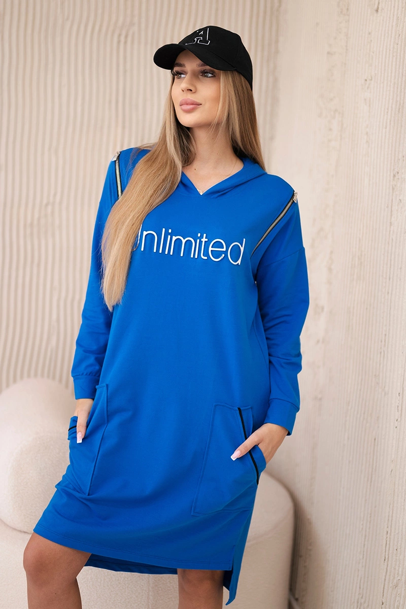 Kesi Dámské bavlněné šaty Unlimited Barva: Modrá - tmavě, Velikost: UNI