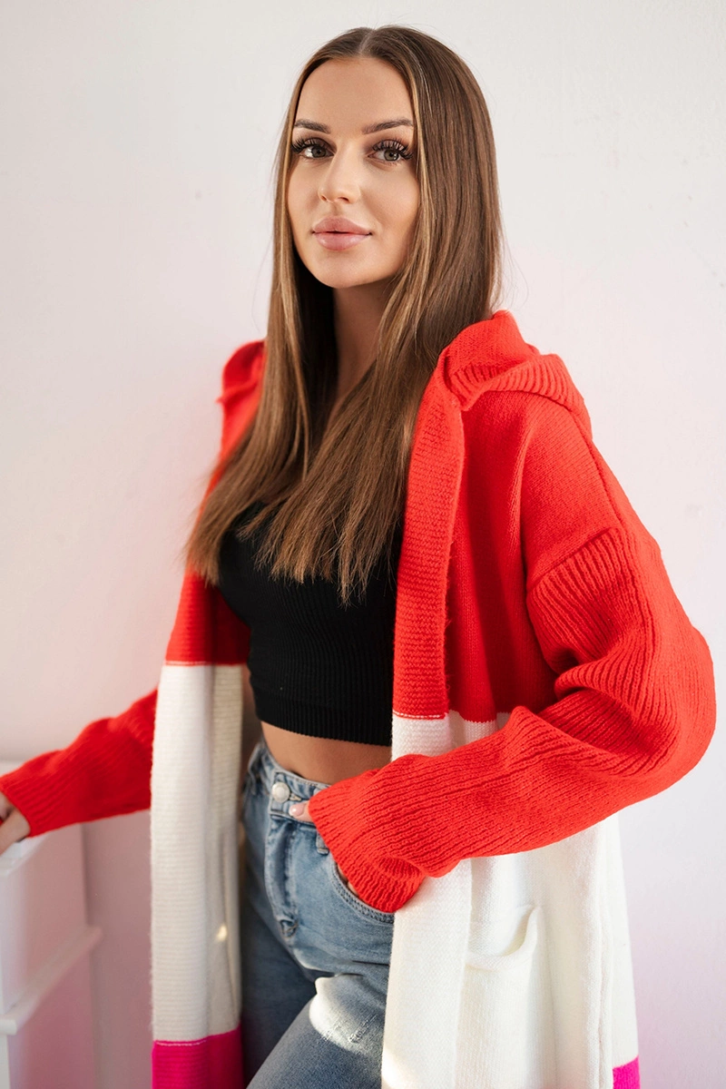 Kesi Dlouhý kardigan Ida s kapucí Barva: Smetanová, Velikost: UNI