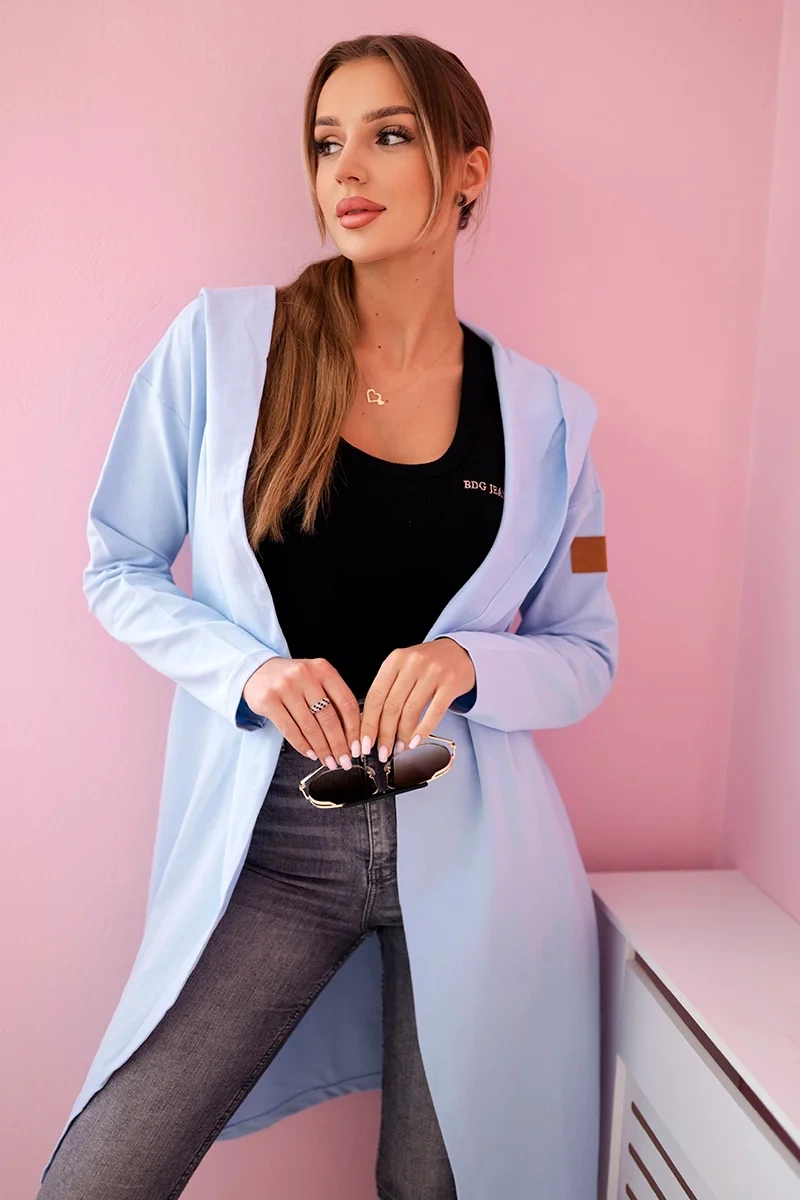 Kesi Dlouhá mikina Jemma s kapucí Barva: Modrá - světle, Velikost: UNI