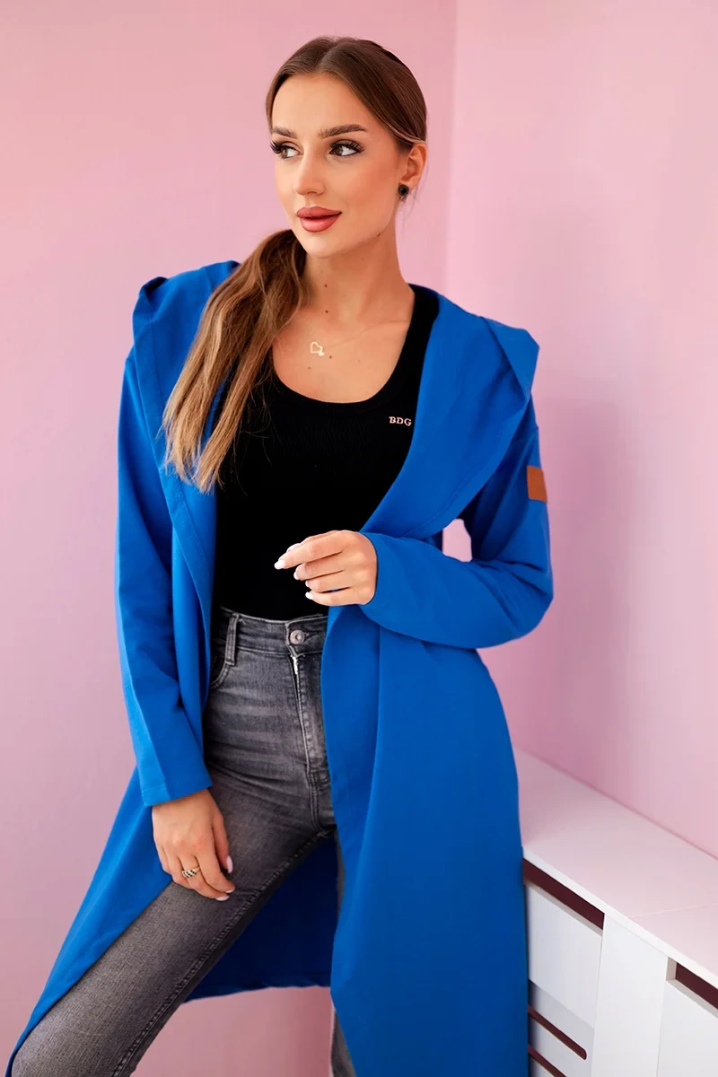 Kesi Dlouhá mikina Jemma s kapucí Barva: Modrá - tmavě, Velikost: UNI