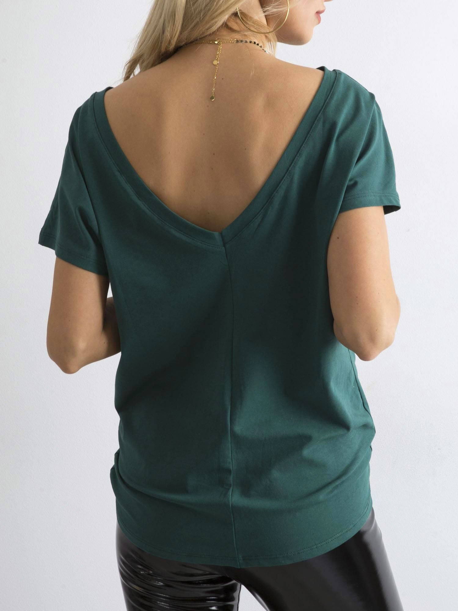 Tričko RV-TS-4662.38P BASIC FEEL GOOD Barva: Zelená - tmavě, Velikost: XL