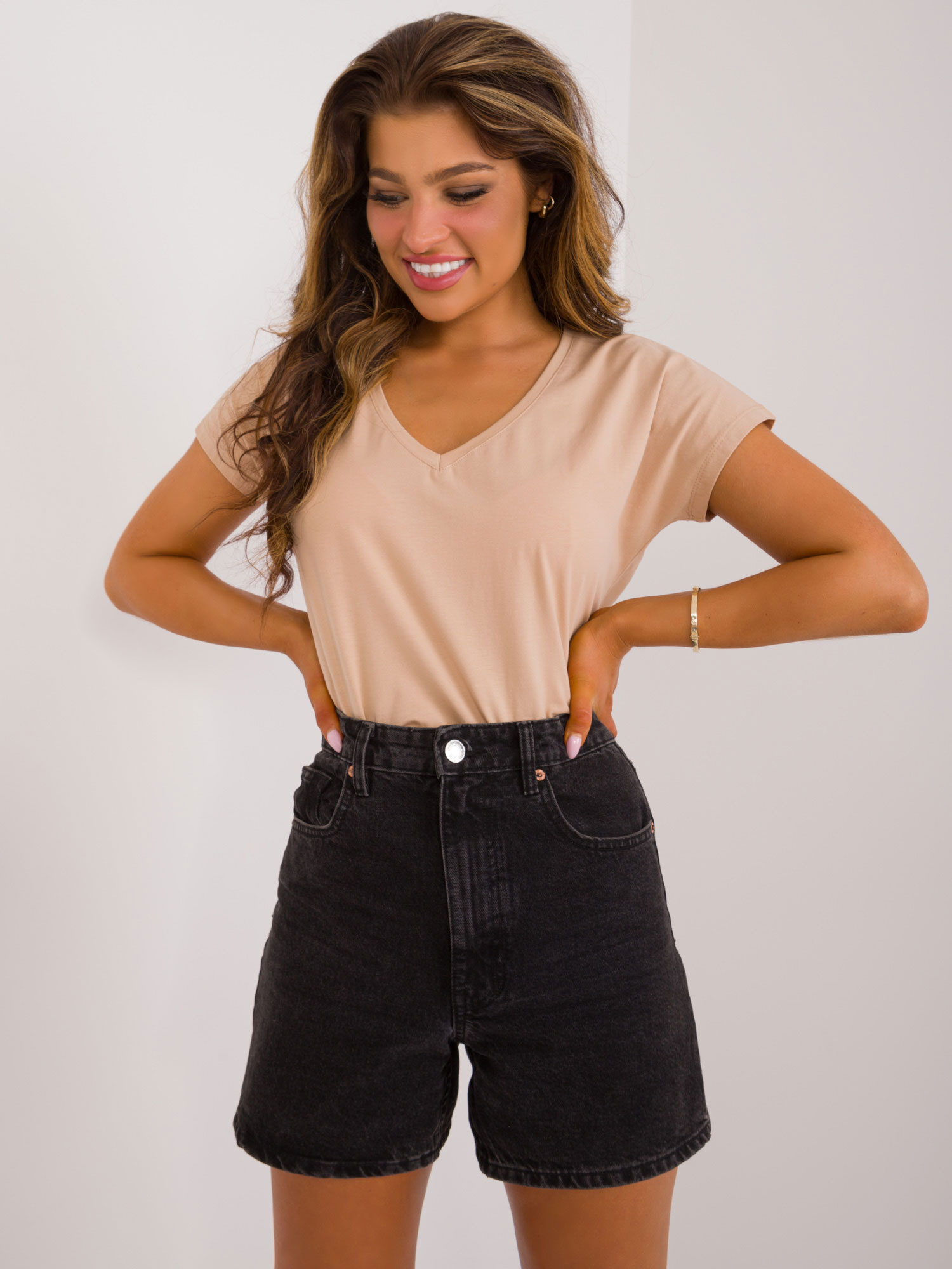 Tričko RV-TS-4832.29 BASIC FEEL GOOD Barva: Béžová, Velikost: S