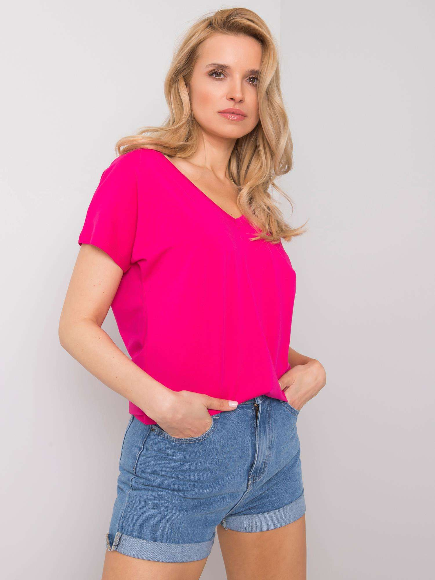 Tričko RV-TS-4832.40P BASIC FEEL GOOD Barva: Růžová - tmavě, Velikost: XL