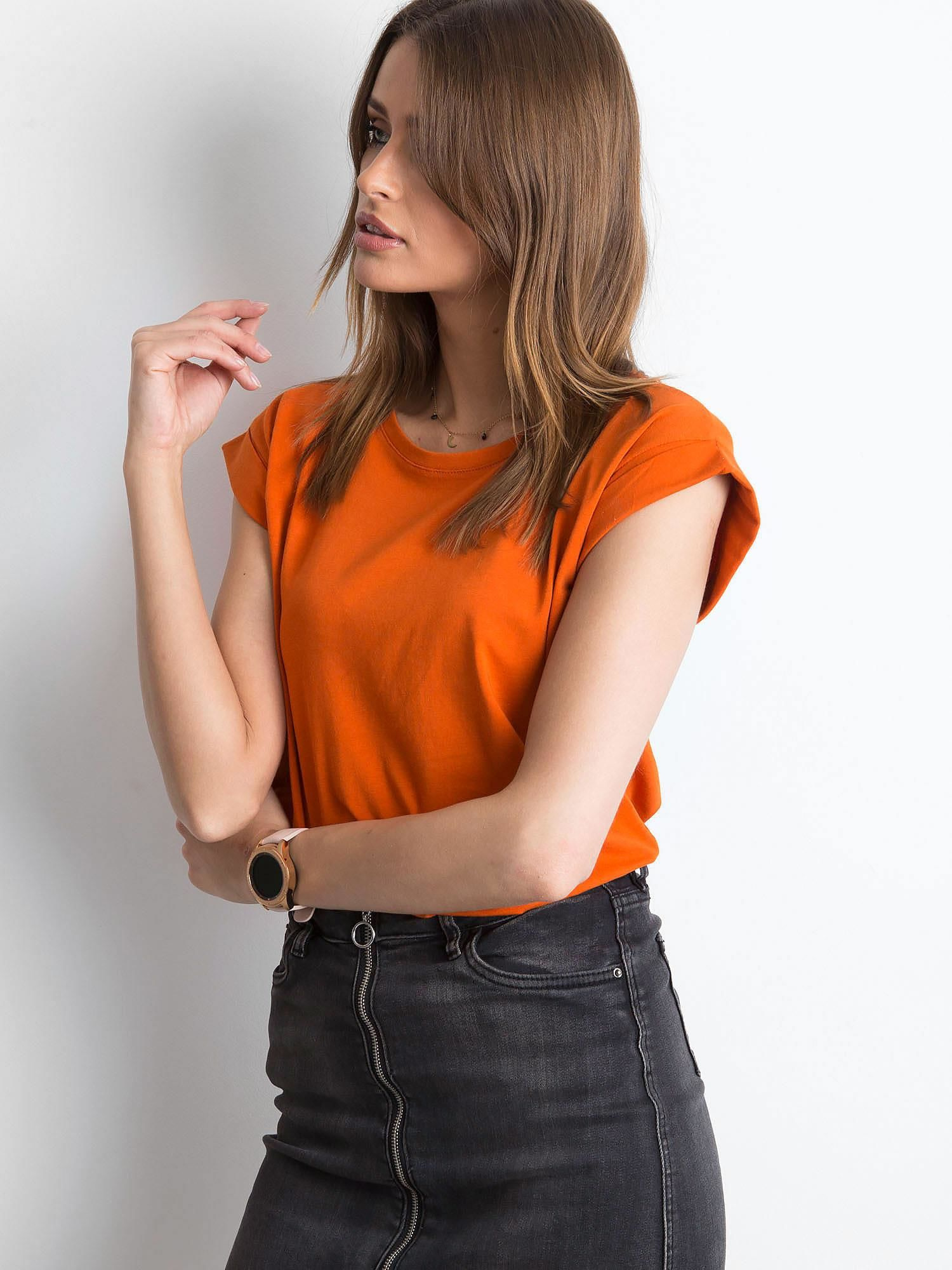 Dámské tričko RV-TS-4833.93P BASIC FEEL GOOD Barva: Oranžová, Velikost: XL (obrázek 4)