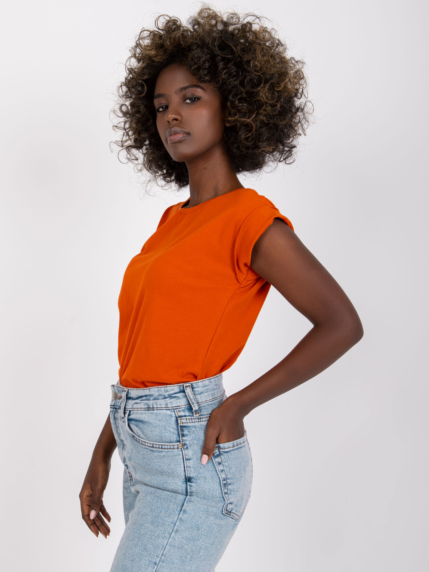 Dámské tričko RV-TS-4833.93P BASIC FEEL GOOD Barva: Oranžová, Velikost: XL (obrázek 9)