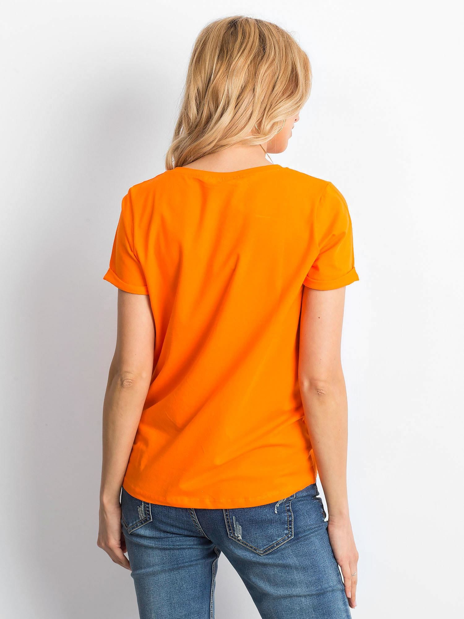 Dámské tričko RV-TS-4838.47P BASIC FEEL GOOD Barva: Oranžová, Velikost: XS