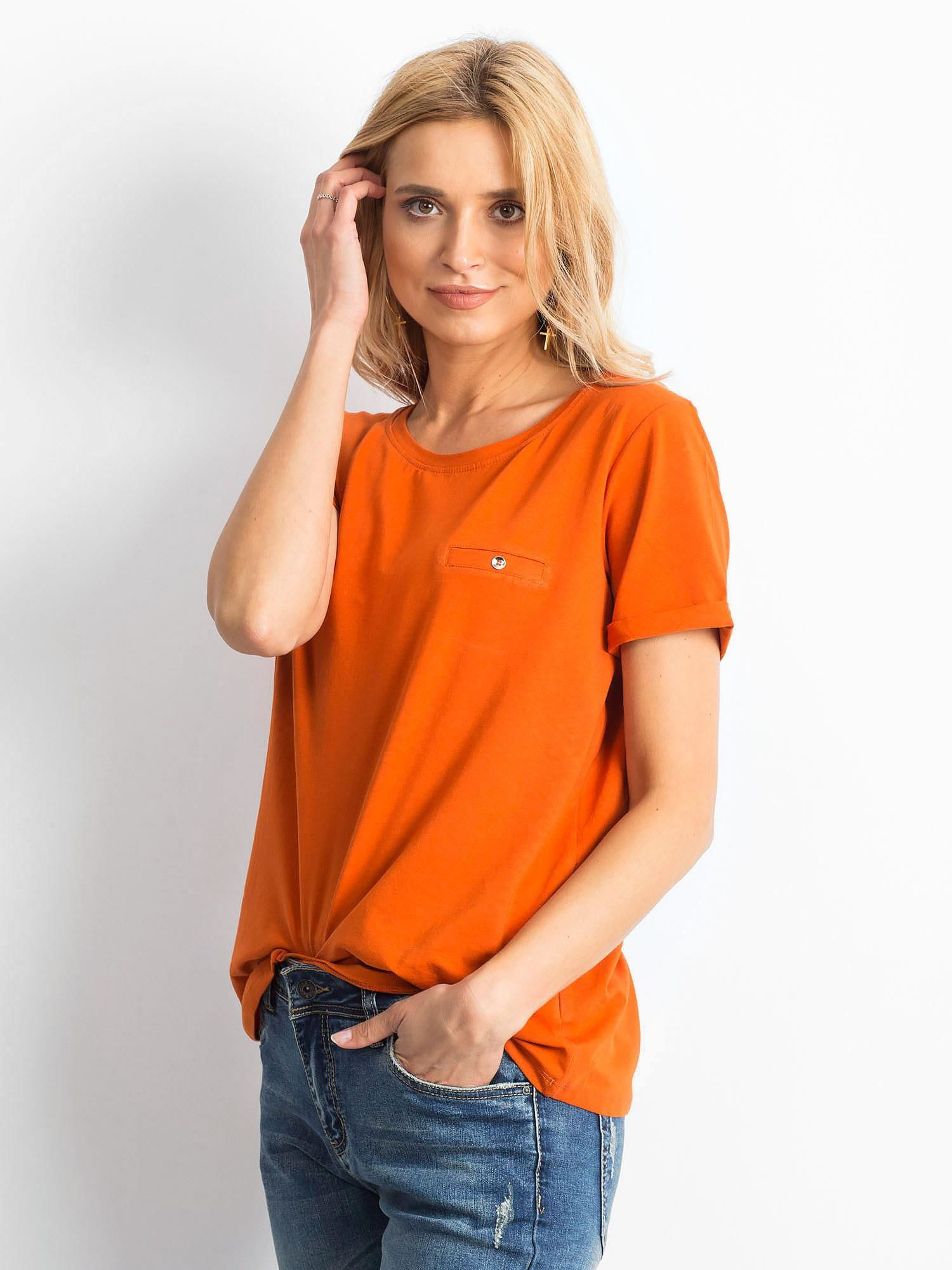 Dámské tričko RV-TS-4838.51P BASIC FEEL GOOD Barva: Oranžová, Velikost: XS