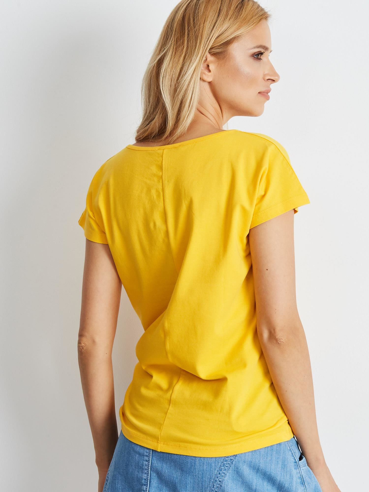 Tričko RV-BZ-4622.17 BASIC FEEL GOOD Barva: Žlutá, Velikost: S