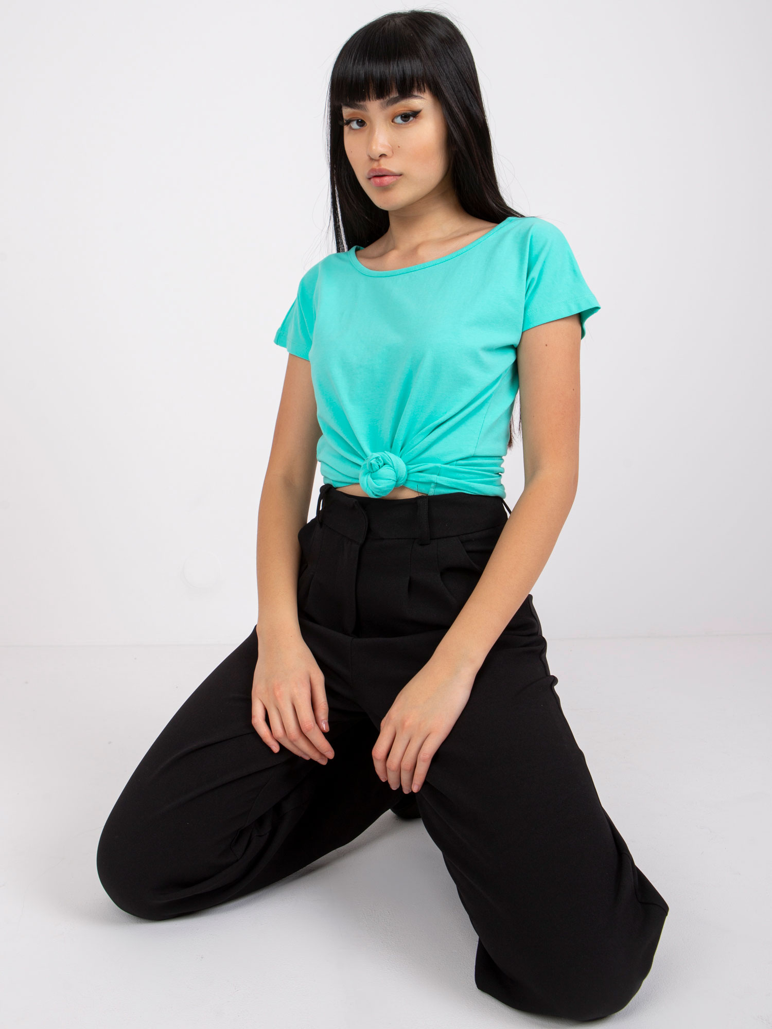 Tričko RV-BZ-4622.37 BASIC FEEL GOOD Barva: Tyrkysová, Velikost: M