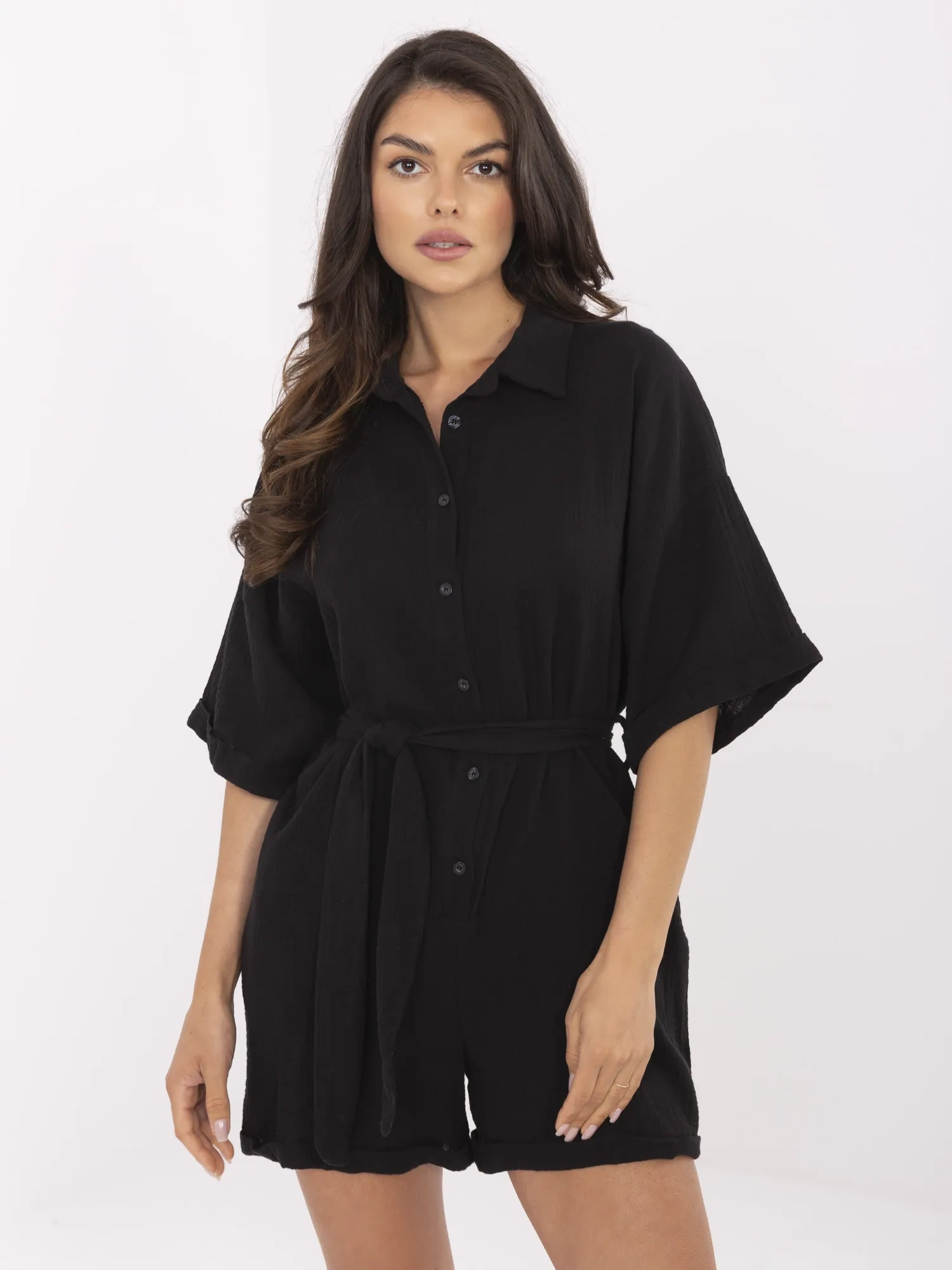 ITALY MODA Overal -MI-KO-A2479.73 Barva: Černá, Velikost: UNI