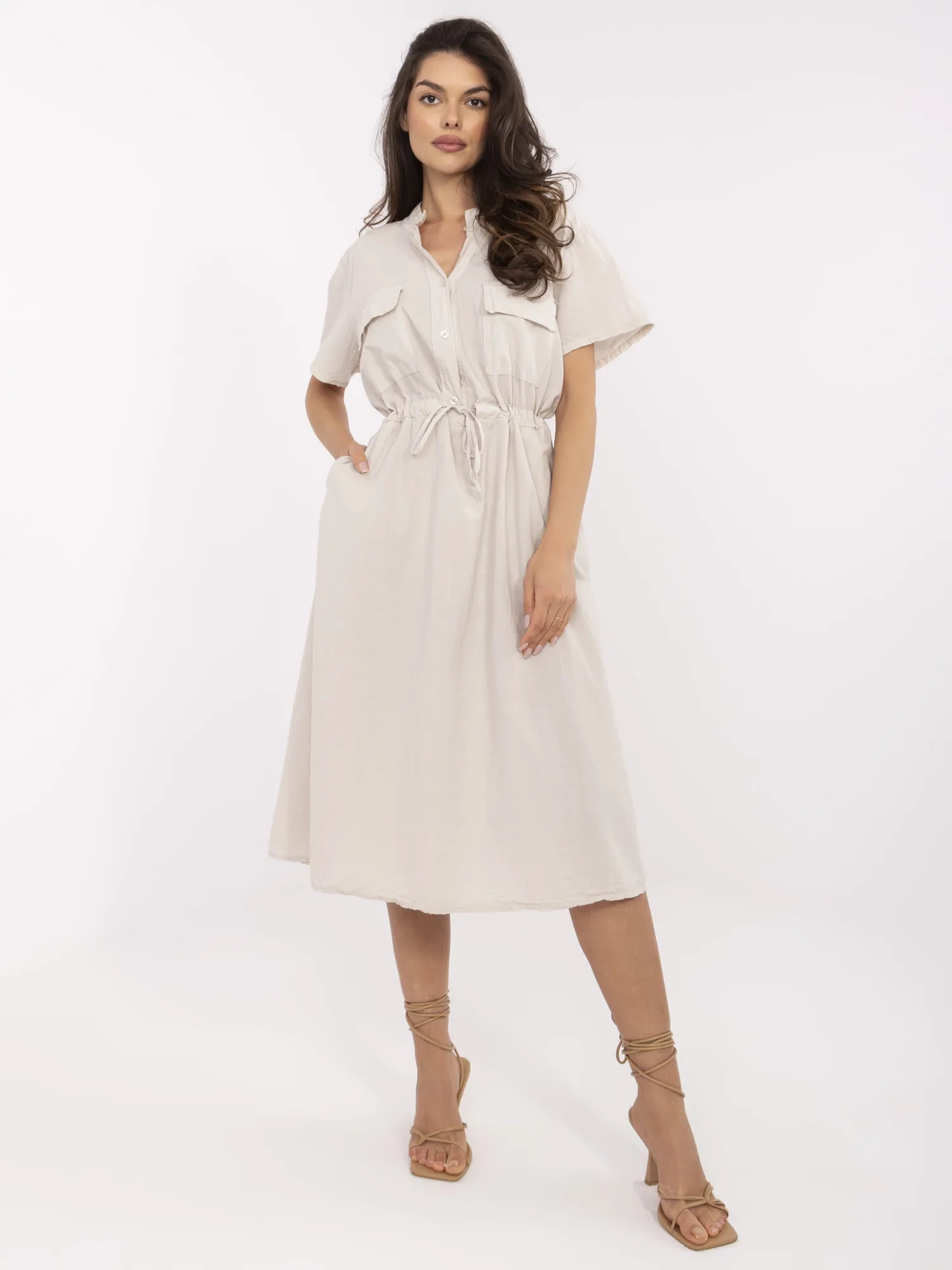 ITALY MODA Šaty -MI-SK-109898.68 Barva: Zelená, Velikost: UNI