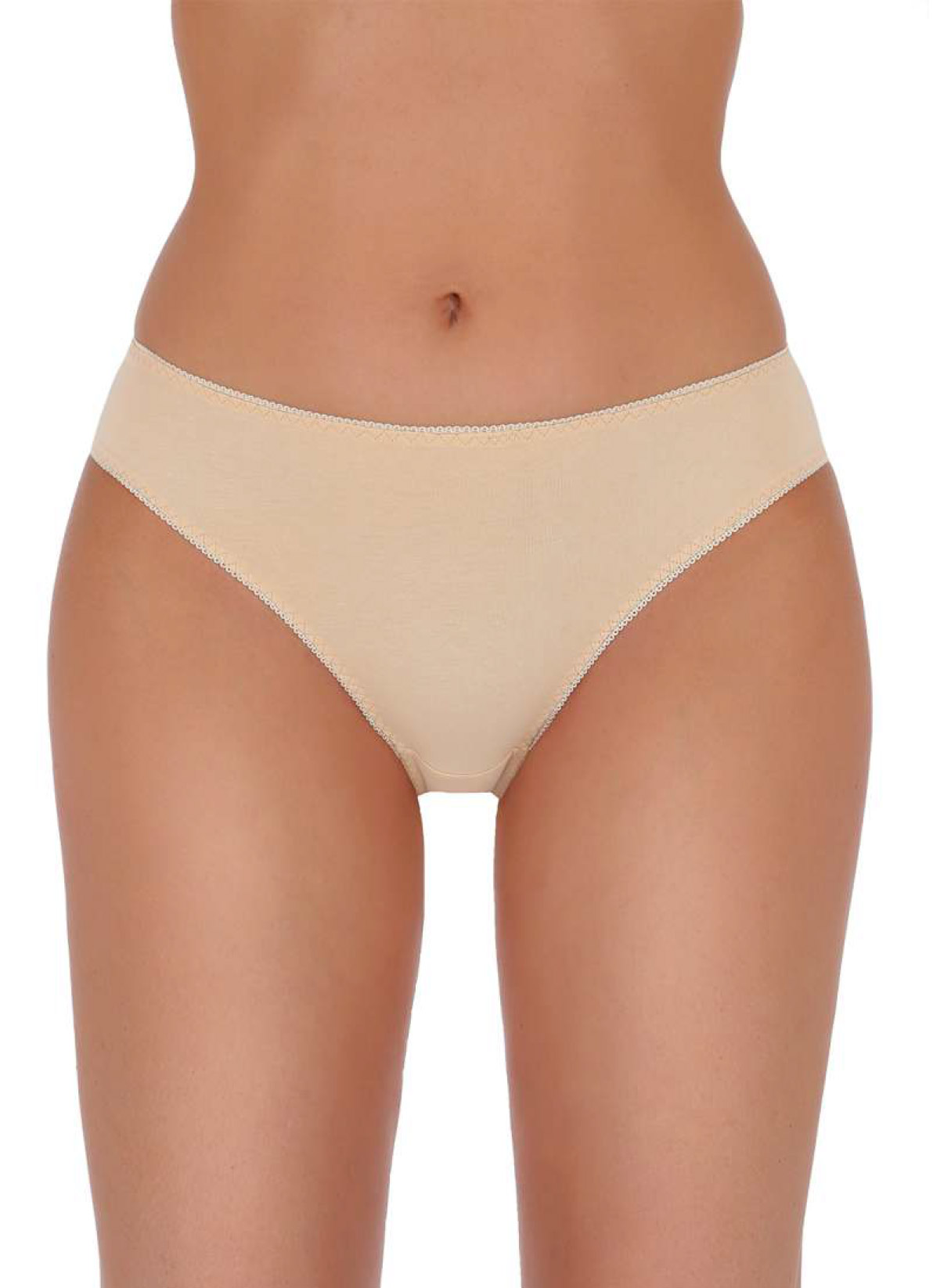 Brazilky  Passion Basic Panties 002 - béžová Barva: Béžová, Velikost: S