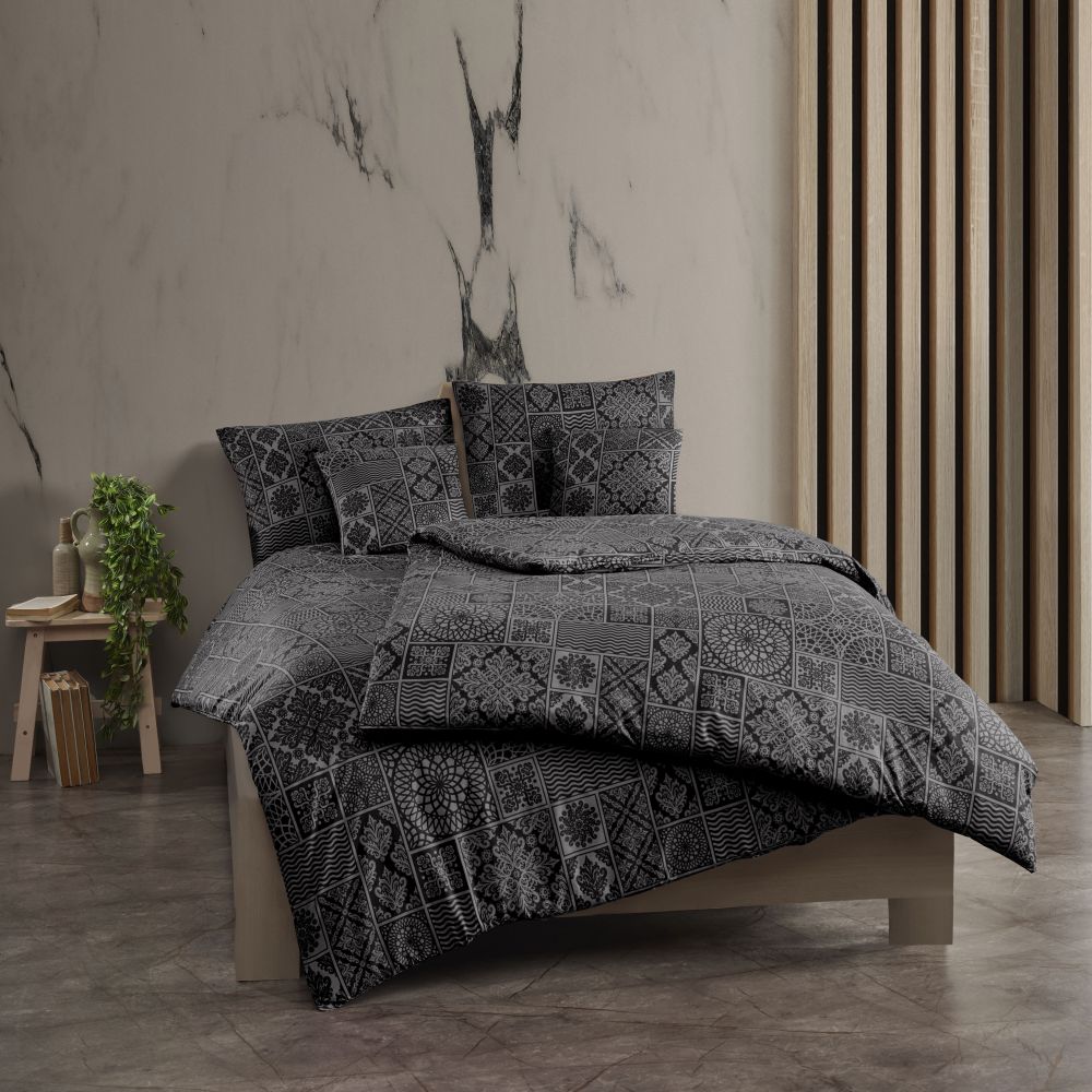 Kvalitex Prodloužené bavlněné povlečení renforcé 140x220, 70x90cm TOKYO černé