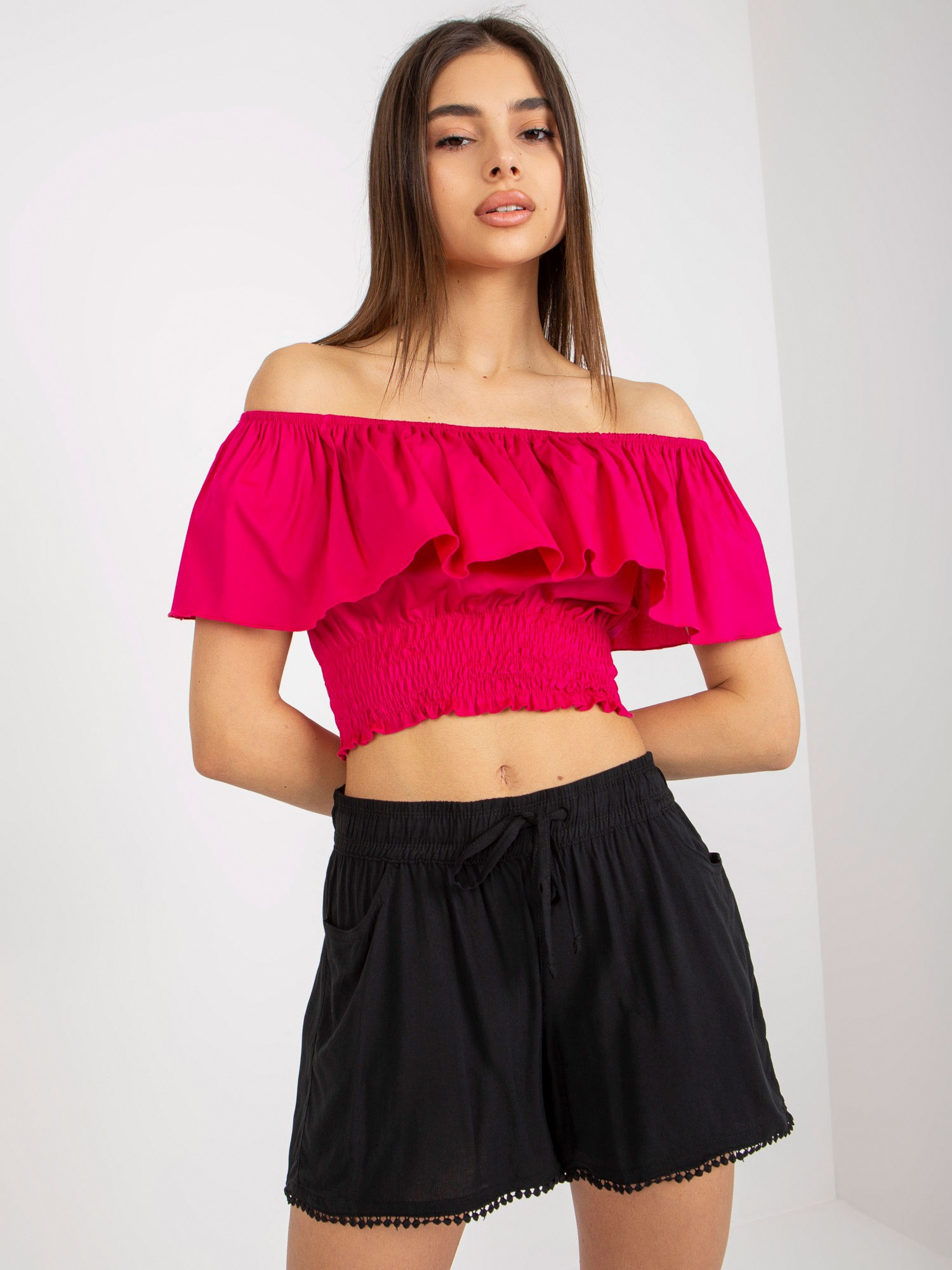 Šortky D73760M61531KH Fresh Made Barva: Černá, Velikost: M