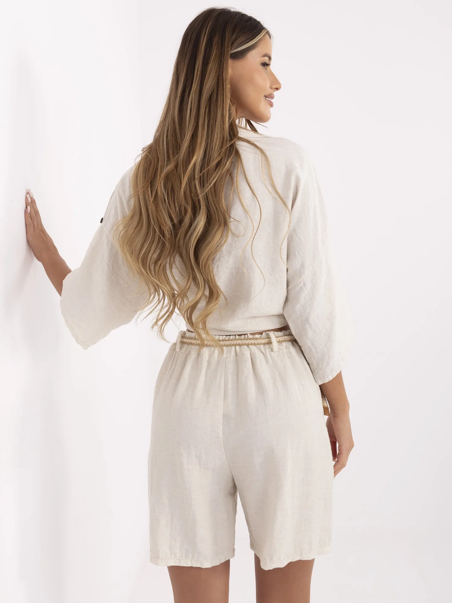 ITALY MODA Šortky -MI-SN-6620.72P Barva: Béžová - světle, Velikost: UNI