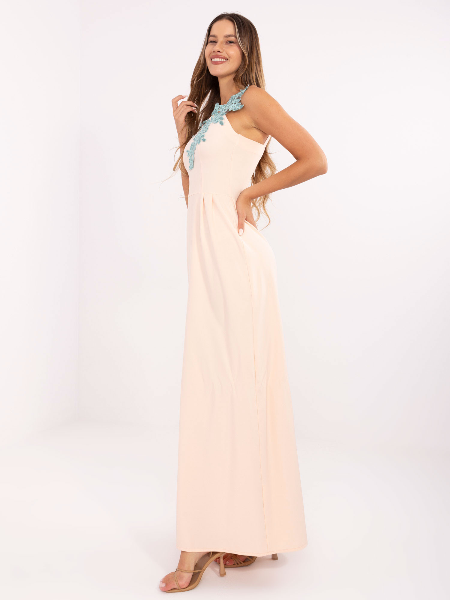 LAKERTA Šaty -LK-SK-506640-1.13P Barva: Oranžová, Velikost: 38