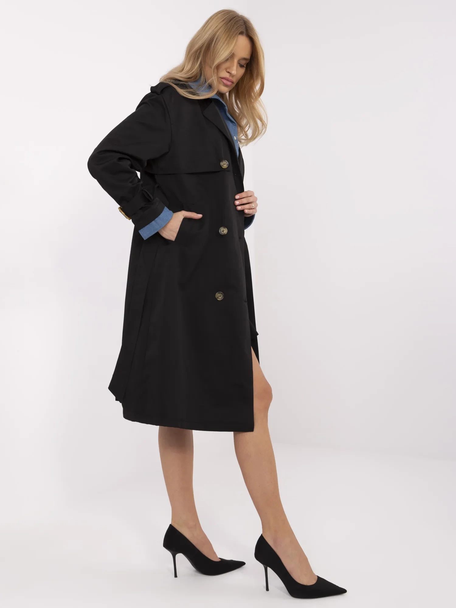 Vinceotto Kabát -NM-PL-DD0370-B.00 Barva: Černá, Velikost: UNI