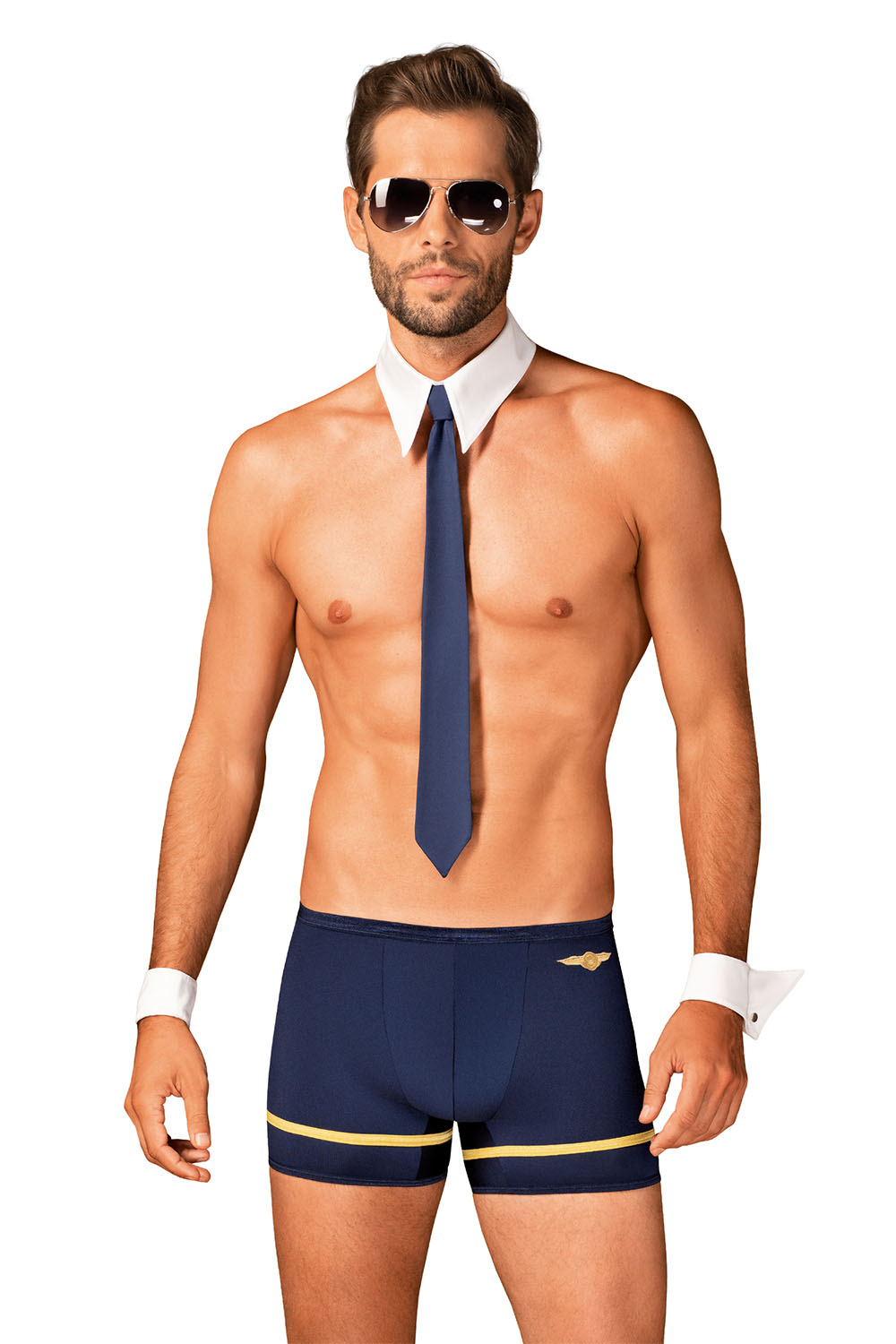 Kostým Obsessive Pilotman set - Pilot Barva: Modrá - tmavě, Velikost: L/XL