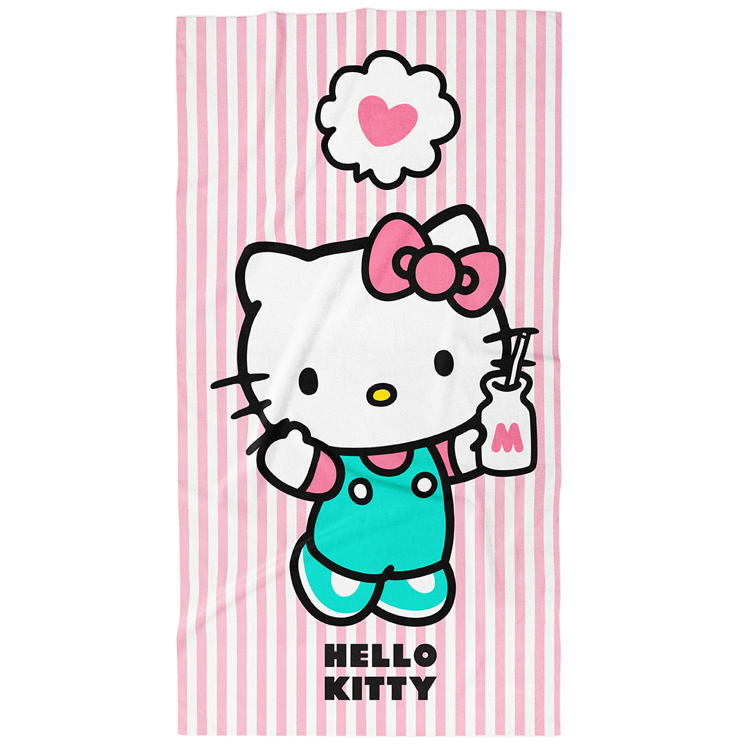 Carbotex Dětská osuška Hello Kitty Mléčná Svačinka
