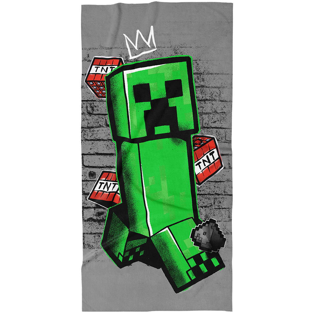 Carbotex Dětská osuška Minecraft Creeper King