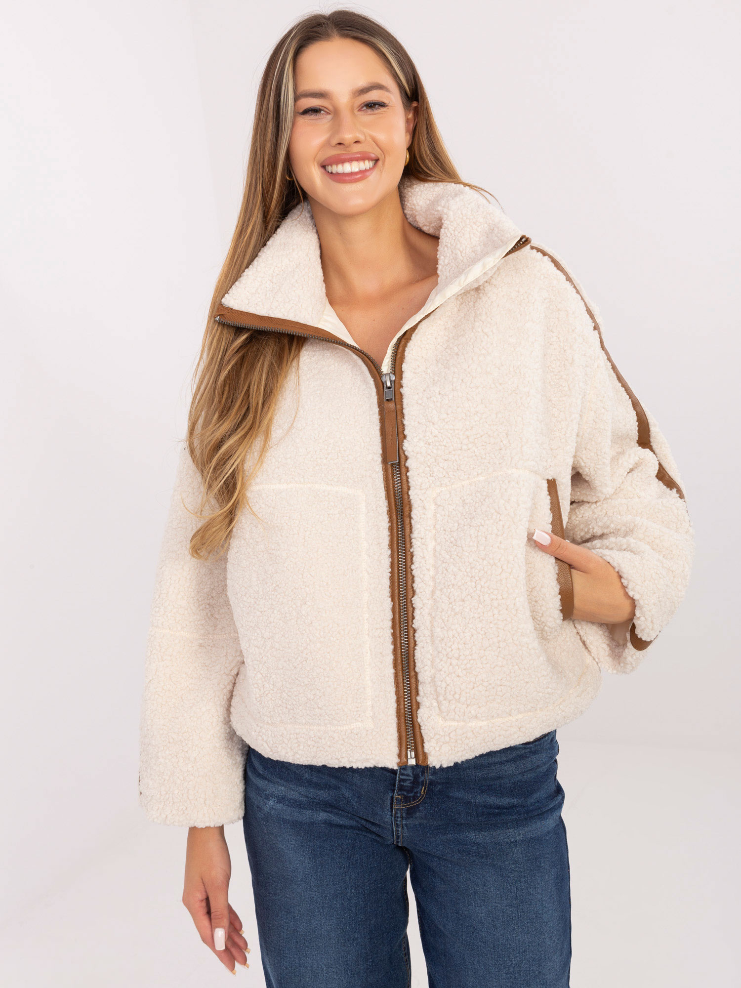 Sublevel Bunda -D46014XB43433A1 Barva: Béžová - světle, Velikost: XXL