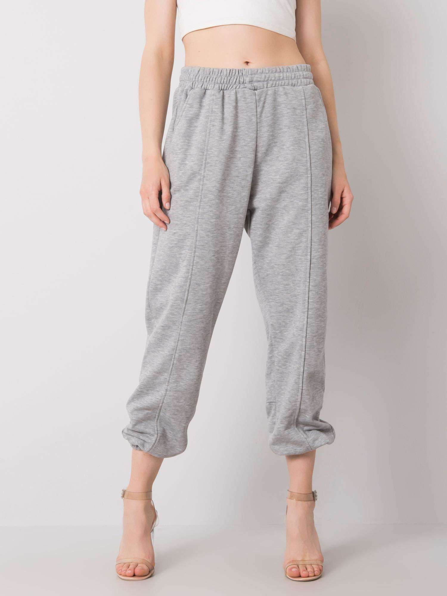 Dámské tepláky EM-DR-ES-21-535.20 ex moda Barva: Šedá, Velikost: M