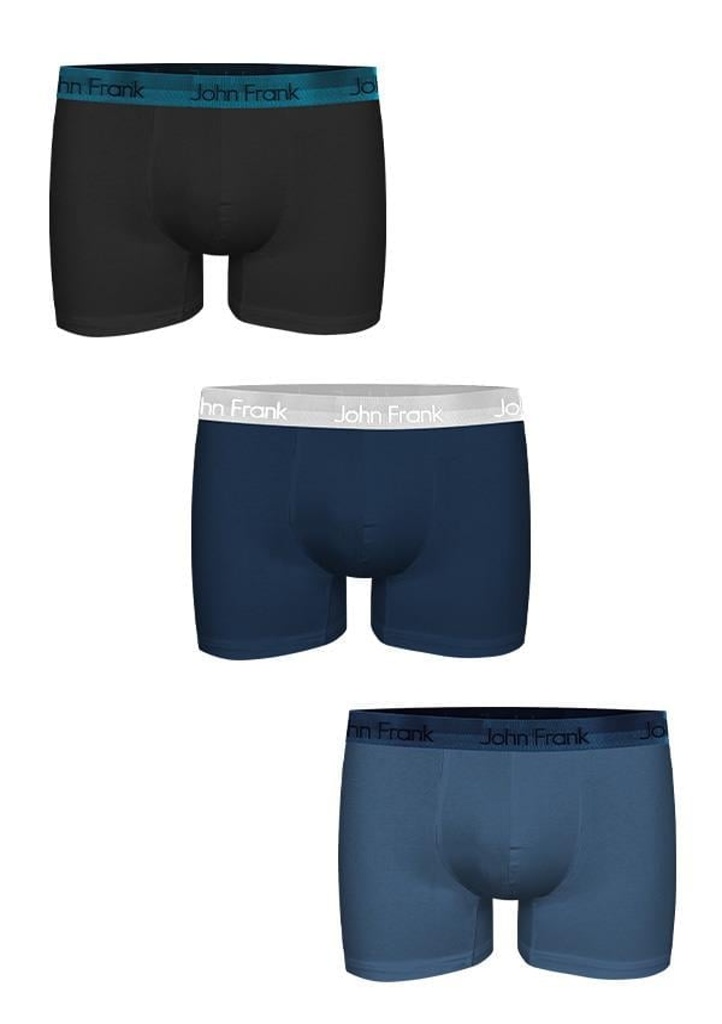 Pánské boxerky John Frank JF3BPB01 3PACK L Mix