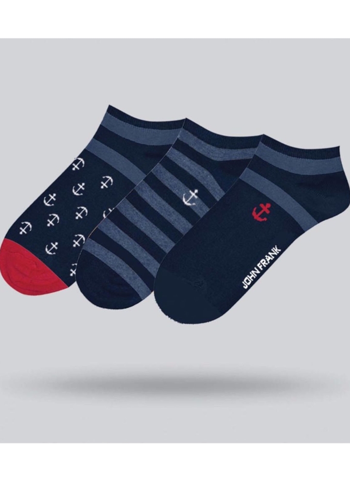 Pánské ponožky John frank JF3SS20S21 uni Tm. modrá
