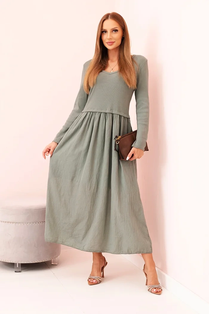 Šaty dlouhé na ramínka švestková UNI