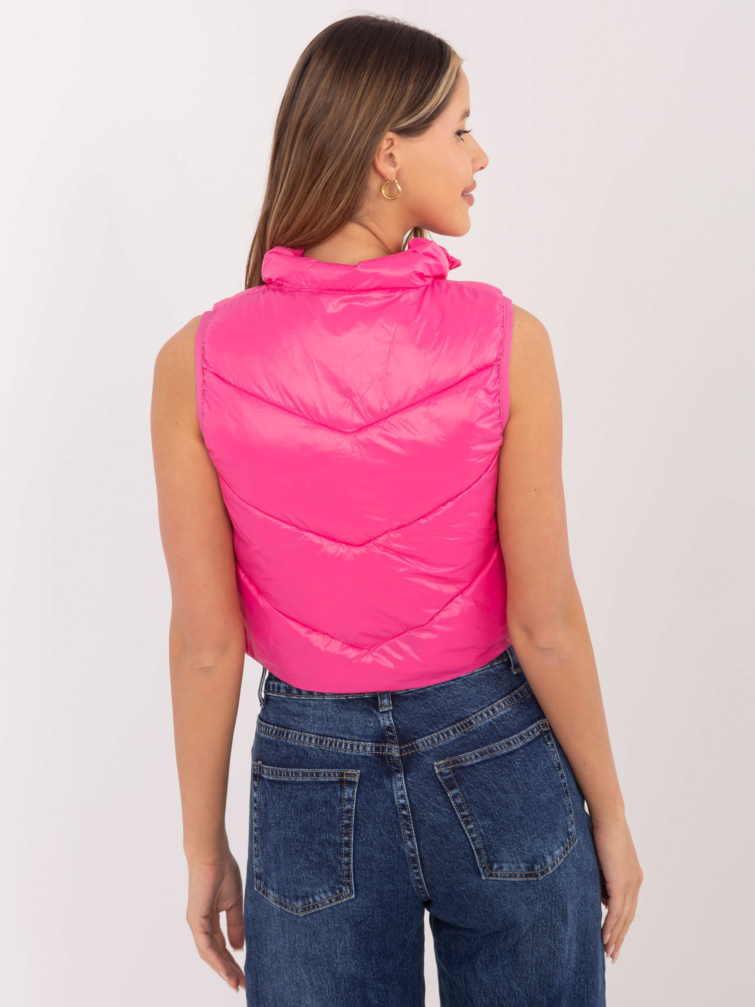 Z-Desing Jacket Style Vesta -NM-KZ-H-908.46P Barva: Růžová - tmavě, Velikost: M