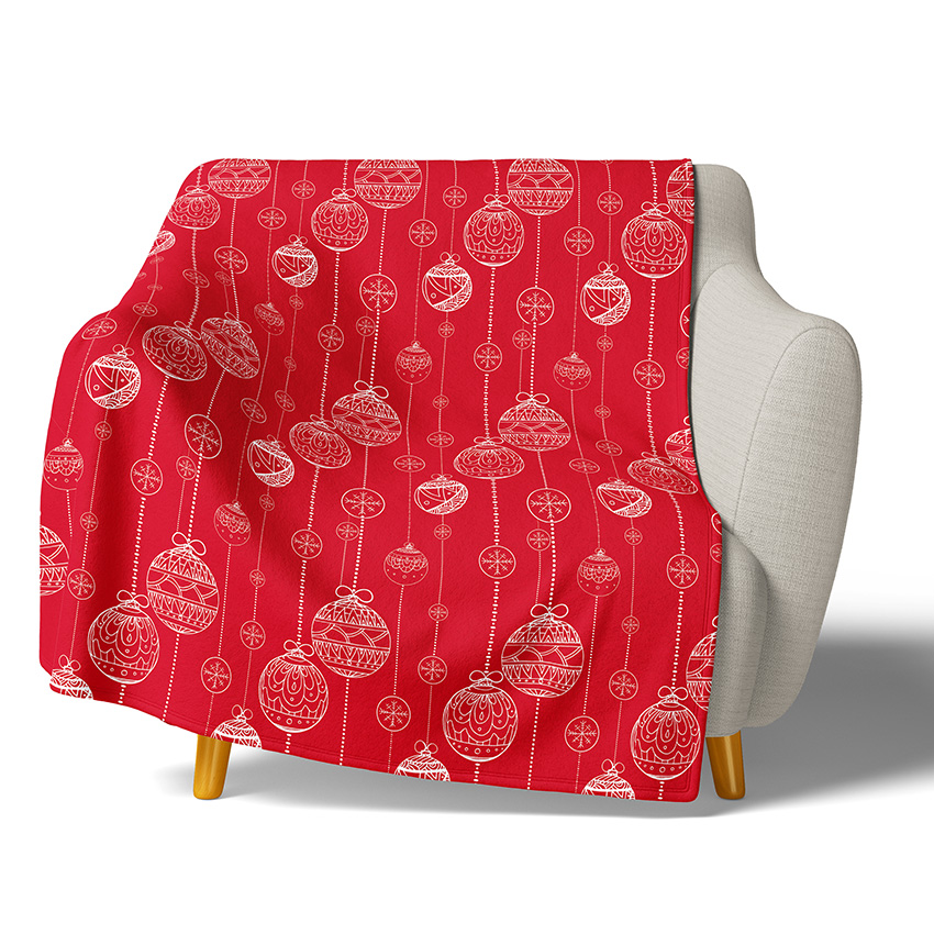 TipTrade s.r.o. Mikroplyšová deka Vánoční Ozdoby 150x200 cm