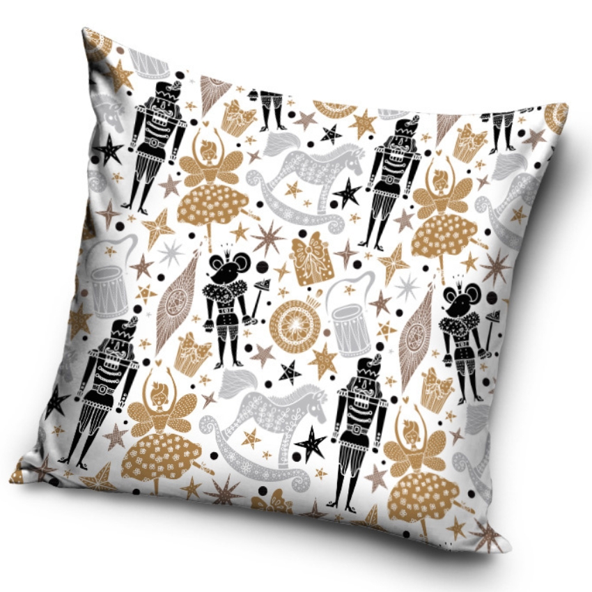 TipTrade s.r.o. Povlak na polštářek Louskáček a Zlaté Vánoce