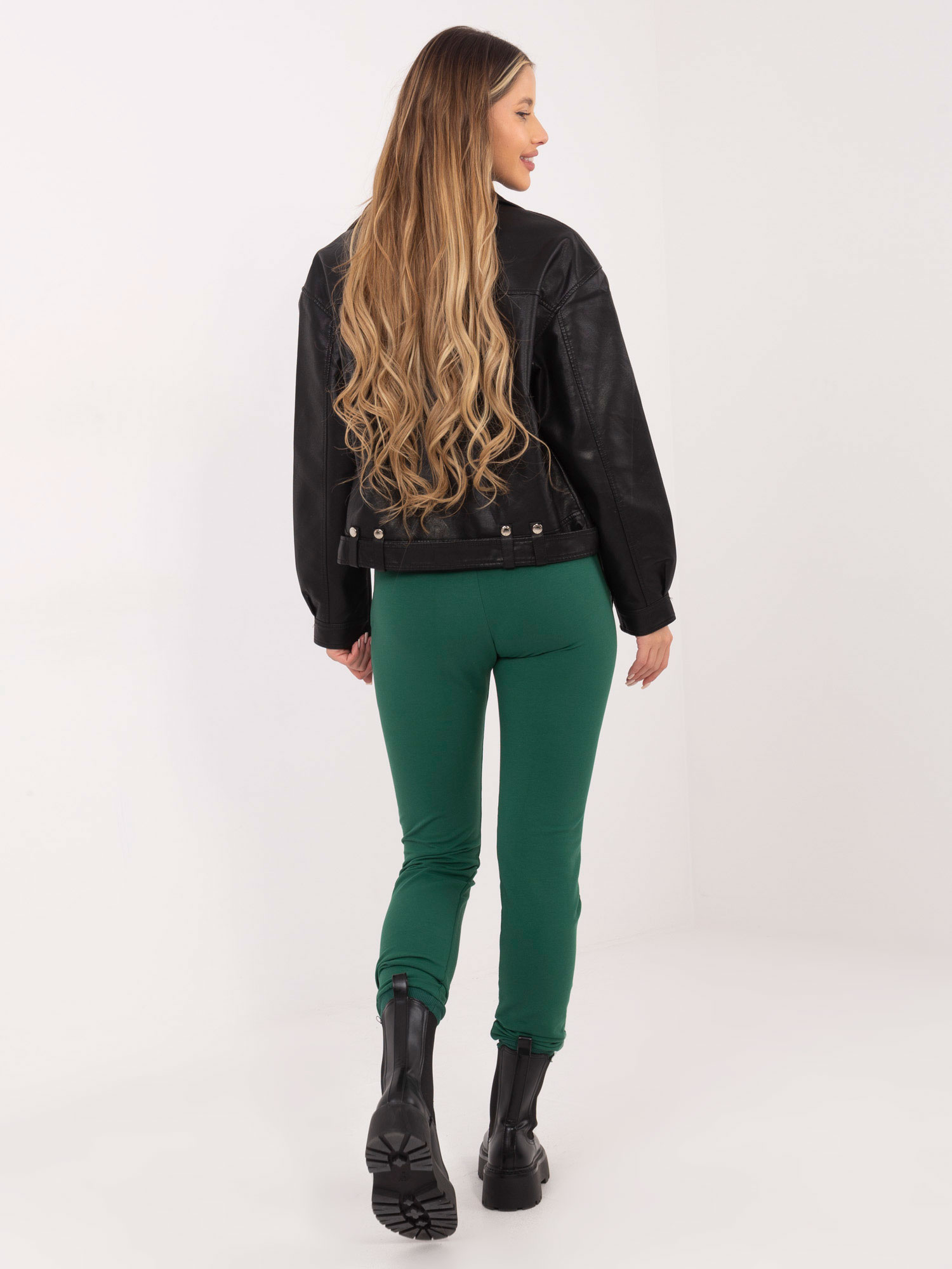 Dámské tepláky RV-DR-5040.02X BASIC FEEL GOOD Barva: Zelená - tmavě, Velikost: S