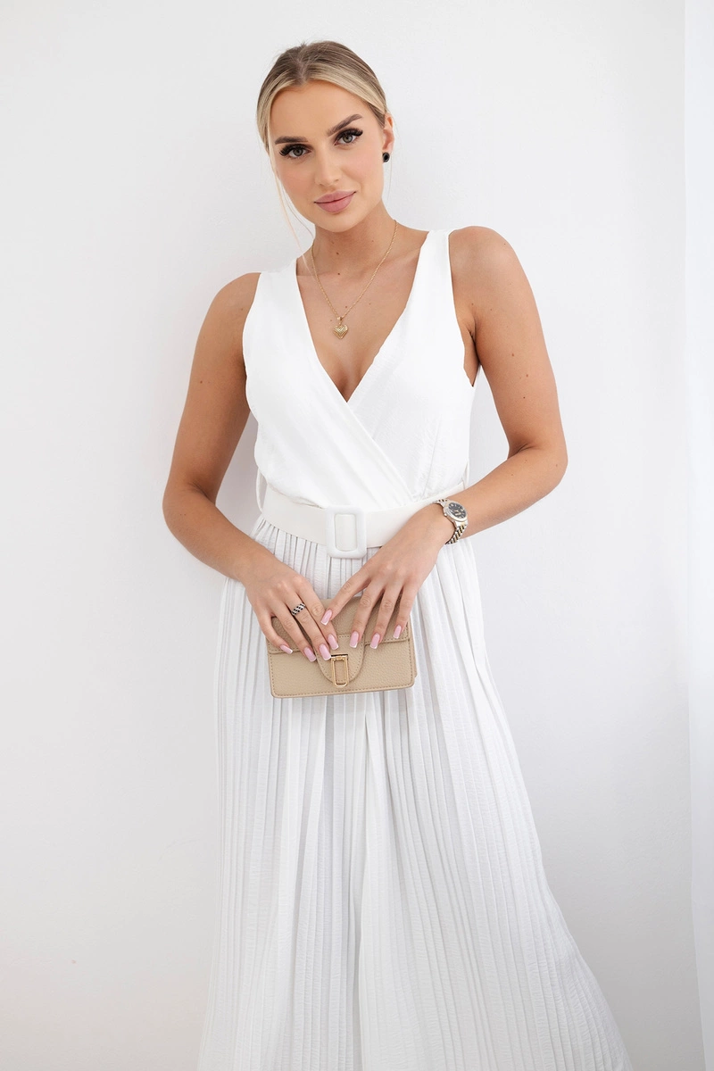 Kesi Plisované viskózové šaty Tendr Barva: Tělová, Velikost: UNI