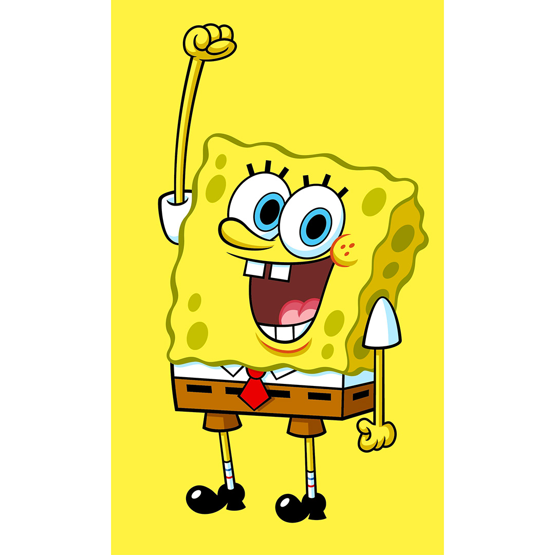 Carbotex Dětský ručník Sponge Bob Žlutý jako Houba 30x50