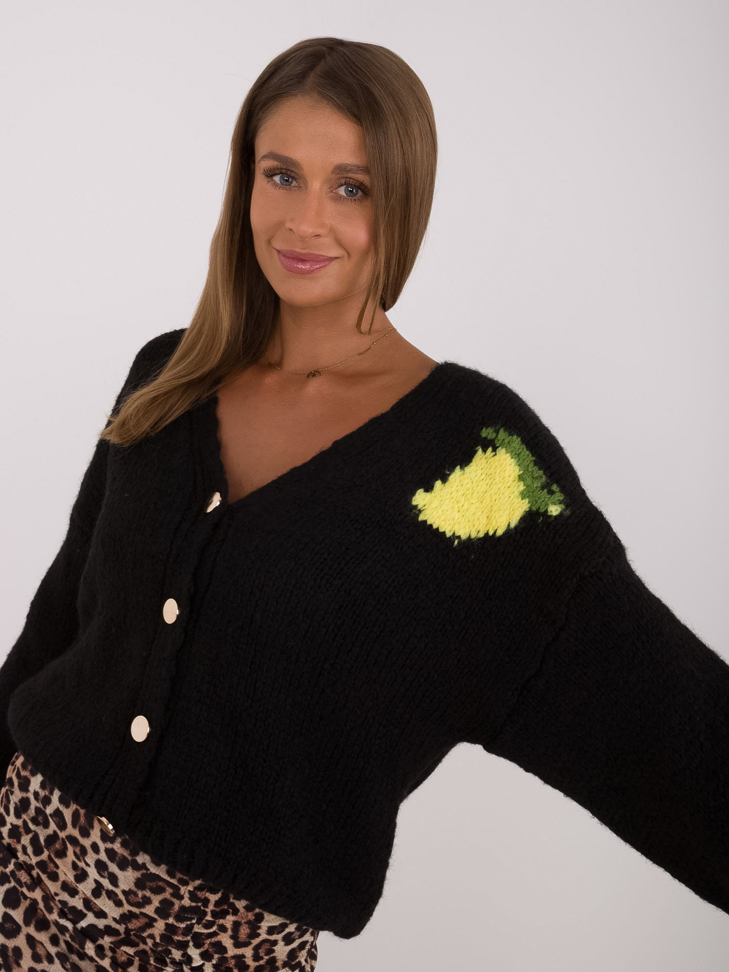 ITALY MODA Svetr -MI-SW-2108.92 Barva: Černá, Velikost: UNI